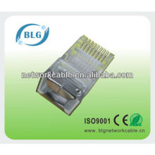 Shield CAT5e STP RJ45 Conector macho para cabos